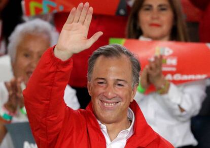 El candidato del PRI, José Antonio Meade, en un acto de campaña. 