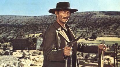 El actor Lee Van Cleef en una escena rodada en el camposanto de ficción de 'El bueno, el feo y el malo' (1966). 