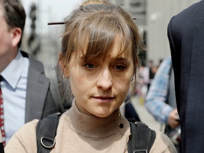 La actriz Allison Mack, durante una vista en la corte de Brooklyn, en Nueva York, el 8 de abril de 2019.