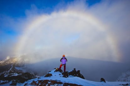 Arcoiris blanco, en la isla canaria de La Palma. 