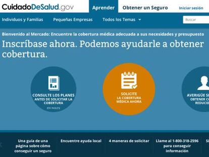 O portal em espanhol cuidadodesalud.gov