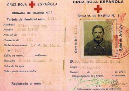 Carnet de camillero de Francisco Lucas Sansón