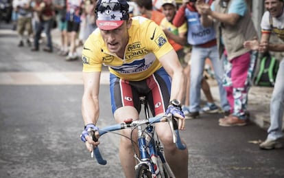 Ben Foster, como Lance Armstrong en una imagen de 'The program (El ídolo)'.