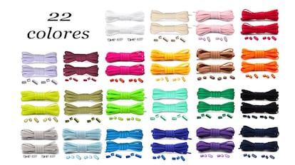 pack de dos cordones elásticos con cierre de metal