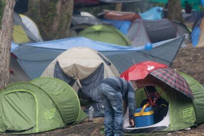 Tiendas de acampada en Morouzos, en el Festival Internacional de música celta.