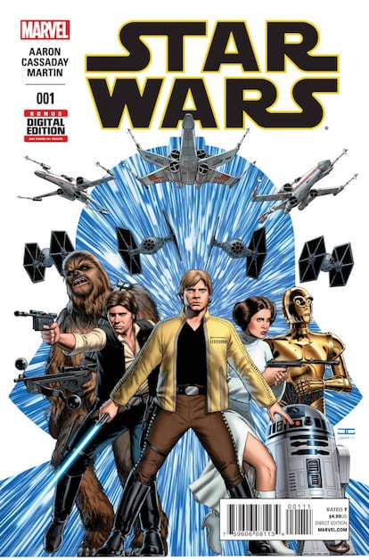 Después de que Disney comprara tanto Marvel como 'Star Wars' decidió devolver los derechos de la saga galáctica a la editorial. En enero de 2015, el primer número, con portada de John Cassaday, ha batido récord de ventas, con un millón de ejemplares vendidos.