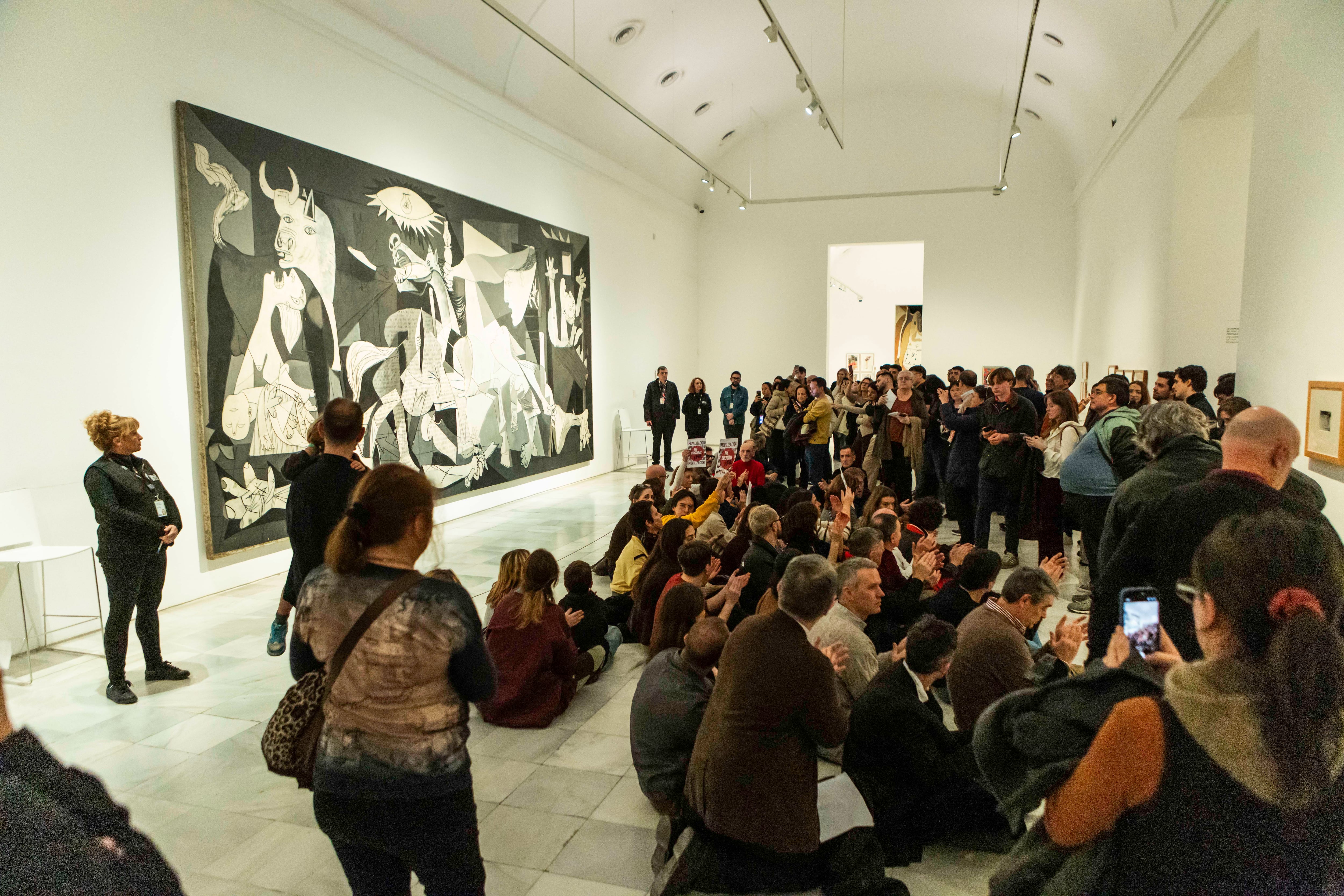 La protesta en el Museo Reina Sofía.