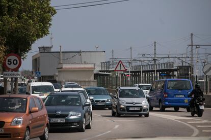 En la imagen la carretera N-II a la altura del Masnou