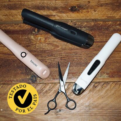 Artículo de EL PAÍS Escaparate sobre la mejor plancha de pelo sin cable.