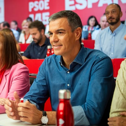 DVD 1230. Madrid, 07/09/2024. Comité federal del PSOE, en la sede del partido en calle Ferraz de Madrid. Pedro Sánchez (Foto: JUAN BARBOSA)