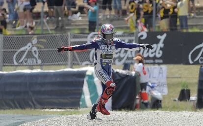 Jorge Lorenzo celebra la victoria