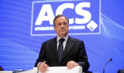 Florentino Pérez, en la junta de accionistas de ACS.