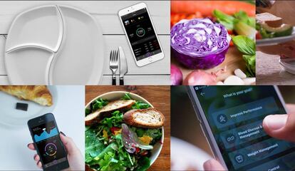<p>Este plato dividido en tres partes utiliza el reconocimiento visual y la inteligencia artificial para identificar, analizar y registrar lo que comes en apenas unos segundos: solo hay que abrir la aplicación en el móvil (es compatible con iOS y Android y se puede conectar al iWatch, la Fitbit, Misfit y Jawbone) y hacer una foto de lo que hay en el plato. Puede detectar más de 1.000 comidas y más de 4.000 alimentos, y guarda en el historial los porcentajes de grasa, hidratos de carbono, azúcar, sodio... que se ingiere con cada comida, se puede meter en el microondas y limpiar en el lavavajillas. Está disponible en tres colores, blanco, morado y negro, y, si eres de los que lleva el control exhaustivo de lo que come, este 'gadge't igual te aligera el trabajo de apuntarlo todo.</p><p> Cuesta 74 euros y se puede comprar desde IndieGogo.</p>