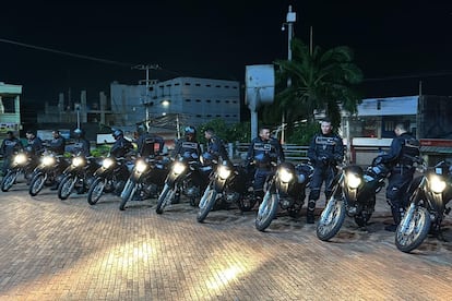 Algunos de los agentes de seguridad privada contratados por la alcaldía, en Sincelejo (Departamento de Sucre, Colombia).