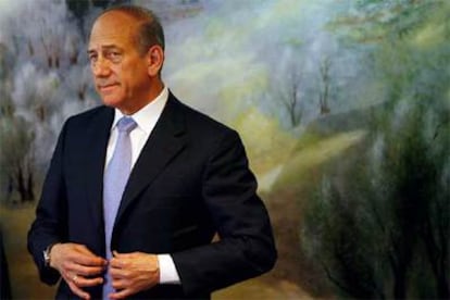 Ehud Olmert, en el Parlamento israelí en Jerusalén el pasado 4 de mayo.