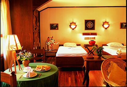 Una de las habitaciones del hotel Bagan