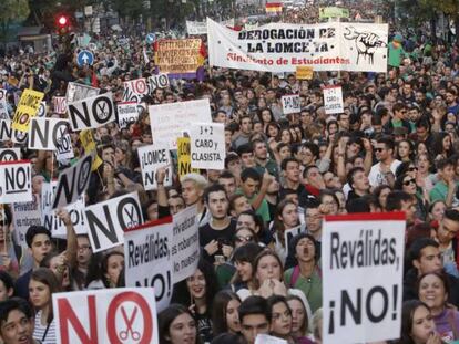 La manifestaci&oacute;n contra las rev&aacute;lidas en Madrid. 