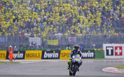 Rossi en el circuito de San Marino