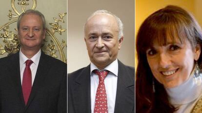 Fernando Román, Vicente Magro y María Luz García Paredes.