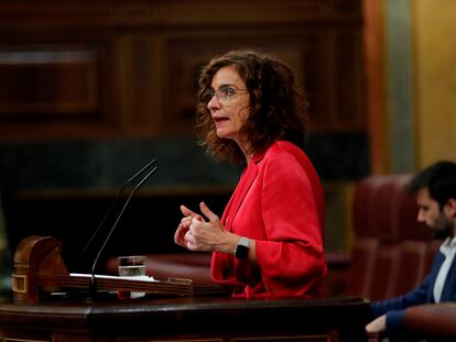 María Jesús Montero, este miércoles en el Congreso.