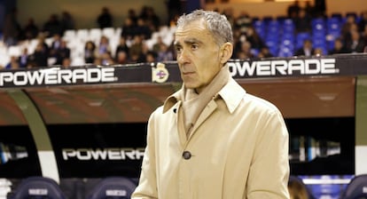 Carlos Terrazas en Riazor durante los octavos de Copa.