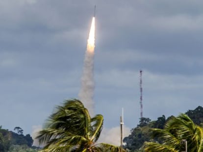 Despegue del cohete Vega con el m&oacute;dulo VXI desde la base de Kourou (Guayana francesa) el mi&eacute;rcoles 11 de febrero.