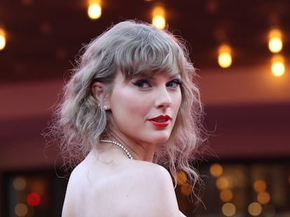 Taylor Swift at the theatrical premiere of her concert 'The Eras Tour,' in Los Angeles on October 11, 2023.