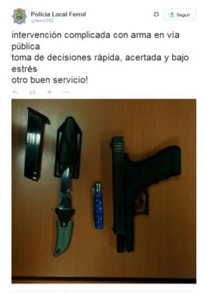 Imagen tomada de la cuenta de Twitter de la Policía Local.