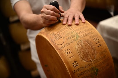 Queso de la denominacin de origen italiana Parmigiano Reggiano.