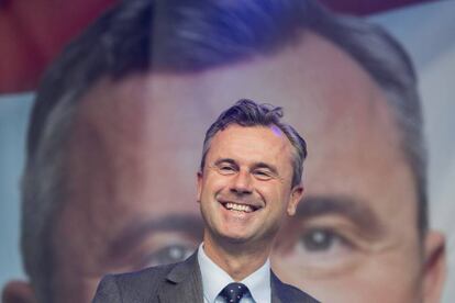 El candidato ultraderechista a la presidencia, Norbert Hofer, este viernes.