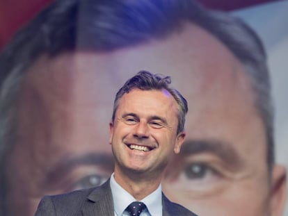 El candidato ultraderechista a la presidencia, Norbert Hofer, este viernes.