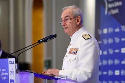El almirante general Teodoro Esteban López Calderón, jefe del Estado Mayor de la Defensa, este miércoles en Madrid.