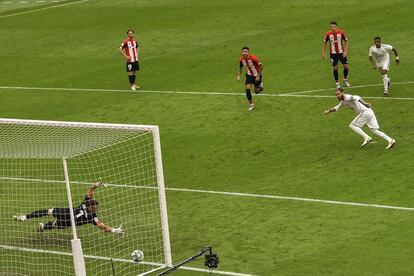 Sergio Ramos tras marcar de penalti en San Mames.