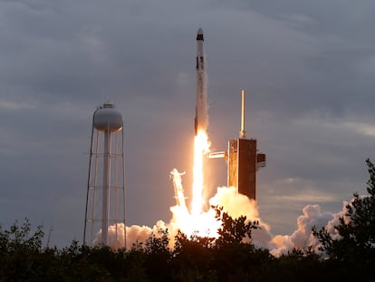 Lanzamiento de la misión 'Axiom 3' con el comandante Michael López-Alegría a bordo, en Cabo Cañaveral, Florida, EE UU, el 18 de enero.
