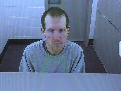 Imagen de la vista judicial en la que Brenton Harrison Tarrant se confiesa culpable de la matanza de Christchurch.