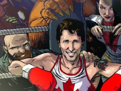 Portada con Justin Trudeau de 'Civil War II: Choosing Sides'.