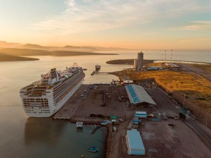 El muelle de cruceros de Pichilingue, en La Paz, en una imagen de archivo.