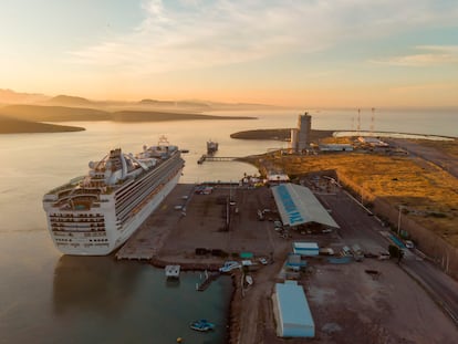 El muelle de cruceros de Pichilingue, en La Paz, en una imagen de archivo.