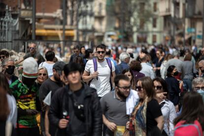 Centro de Valencia, un día de vacaciones, en abril de 2022.