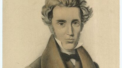 Retrato de Soren Kierkegaard (1813-1855).