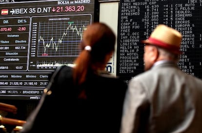 Cotizaciones de las empresas en la Bolsa de Madrid