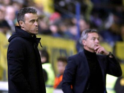 Luis Enrique i Escribá, al partit Vila-real-Barça.