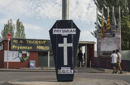 Prysmian planea cerrar dos plantas en Cataluña este año. En la imagen, la fábrica de Manlleu. 