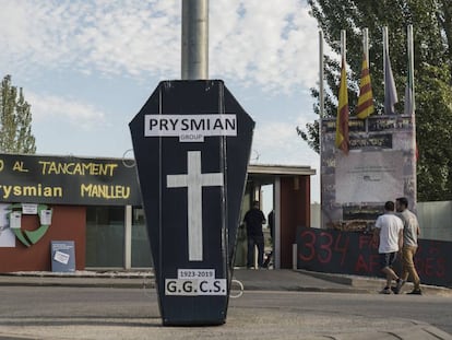 Prysmian planea cerrar dos plantas en Cataluña este año. En la imagen, la fábrica de Manlleu. 