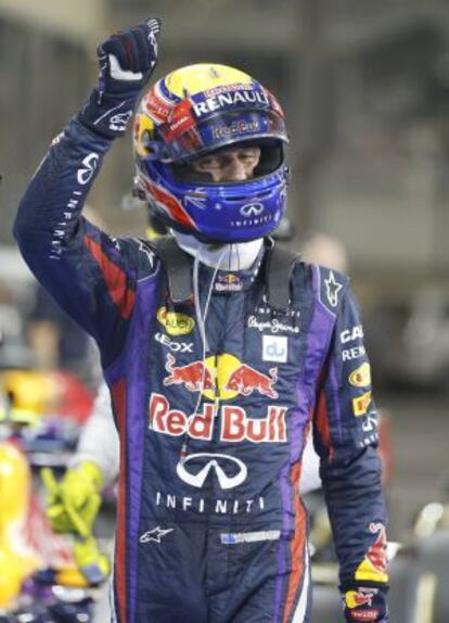 Webber celebra la 'pole' en Abu Dabi