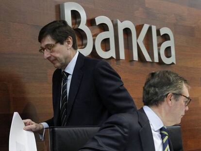 El presidente de Bankia, José Ignacio Goirigolzarri, y el consejero delegado, José Sevilla.