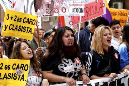 Manifestación contra la LOMCE en Madrid el pasado abril.