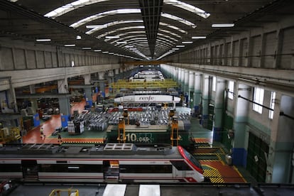 Vista general del taller de Renfe en Villaverde.