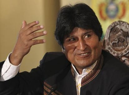 El presidente reelecto de Bolivia, Evo Morales