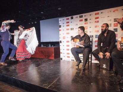 Ganadores del concurso de Las Minas en una demostraci&oacute;n en el Palacio Real. 